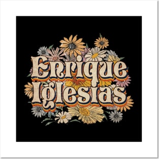 Personalized Iglesias Name Birthday Enrique 70s 80s 90s Styles Posters and Art